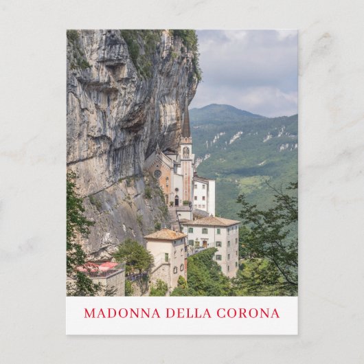 Carte postale vue église Madonna della Corona (Devant)