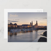 Carte Postale Vue Elbe de Dresden (Devant / Derrière)