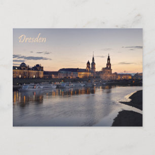 Carte Postale Vue Elbe de Dresden