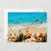 Carte Postale Vue Élevée Sur La Plage De Waikiki, Honolulu (Devant / Derrière)