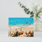 Carte Postale Vue Élevée Sur La Plage De Waikiki, Honolulu (Debout devant)