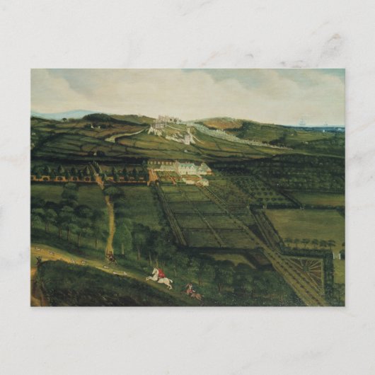 Carte Postale Vue éloignée du château de Corfe (Devant)