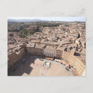 Carte Postale Vue en grand angle du paysage urbain, Sienne, Ital