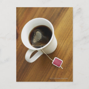 Carte Postale Vue en grand angle d'une tasse de thé