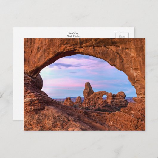 Carte Postale Vue en pastel (Devant / Derrière)