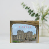 Carte postale vue encadrée du château de Windsor (Debout devant)