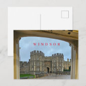 Carte postale vue encadrée du château de Windsor (Devant / Derrière)