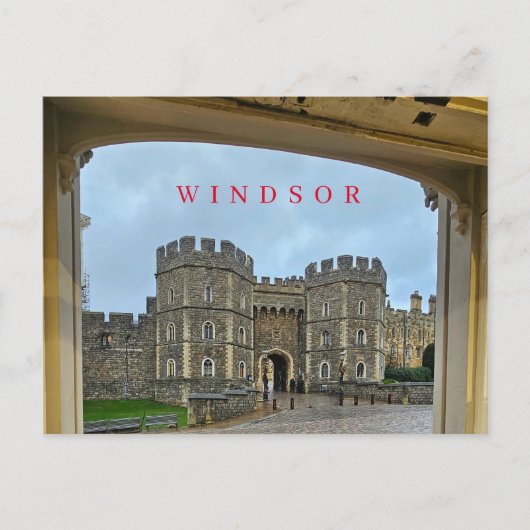 Carte postale vue encadrée du château de Windsor (Devant)