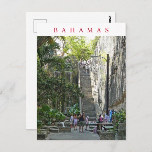 Carte postale vue Escalier de la Reine des Bahamas (Devant / Derrière)