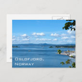 Carte Postale Vue estivale d'Oslofjord depuis Oslo, Norvège (Devant / Derrière)