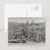 Carte Postale Vue et représentation de la bataille de (Devant / Derrière)