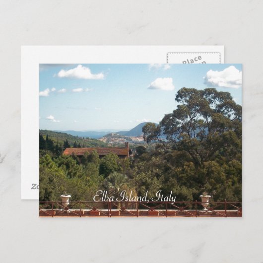 Carte Postale Vue Exile de Napoléon Bonaparte. L'île d'Elbe. (Devant / Derrière)