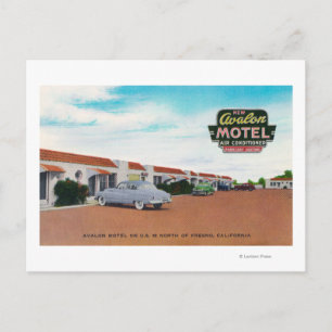 Carte Postale Vue extérieure de Avalon MotelFresno, CA