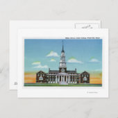 Carte Postale Vue extérieure de la bibliothèque Colby College Mi (Devant / Derrière)