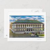 Carte Postale Vue extérieure de la bibliothèque publique (Devant / Derrière)