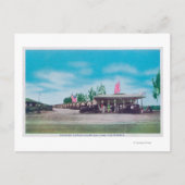 Carte Postale Vue extérieure de la cour automobile touristique (Devant)