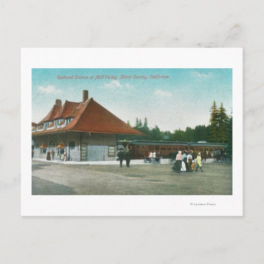 Carte Postale Vue extérieure de la gare (Devant)