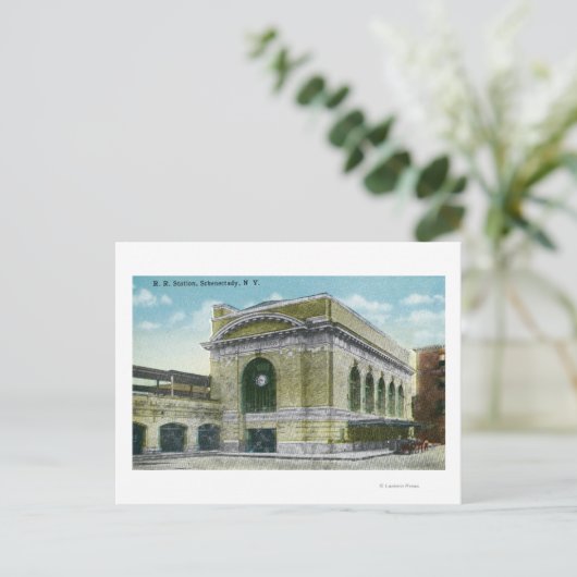 Carte Postale Vue extérieure de la gare 2 (Debout devant)