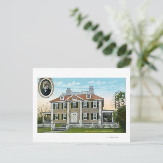 Carte Postale Vue extérieure de la maison de Longfellow # 2 (Debout devant)