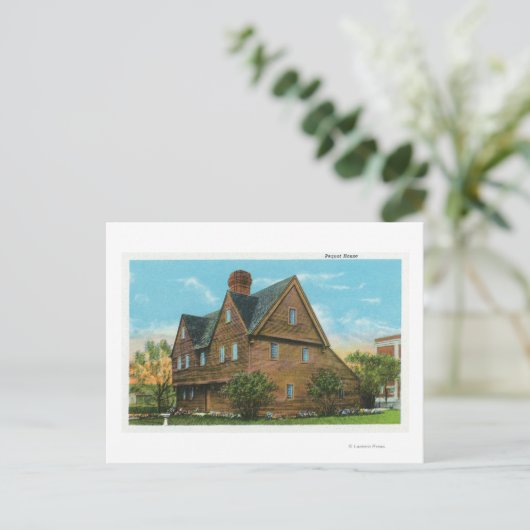 Carte Postale Vue extérieure de la maison Pequot (Debout devant)