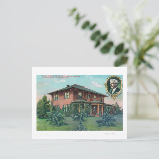 Carte Postale Vue extérieure de la résidence de Luther Burbank (Debout devant)