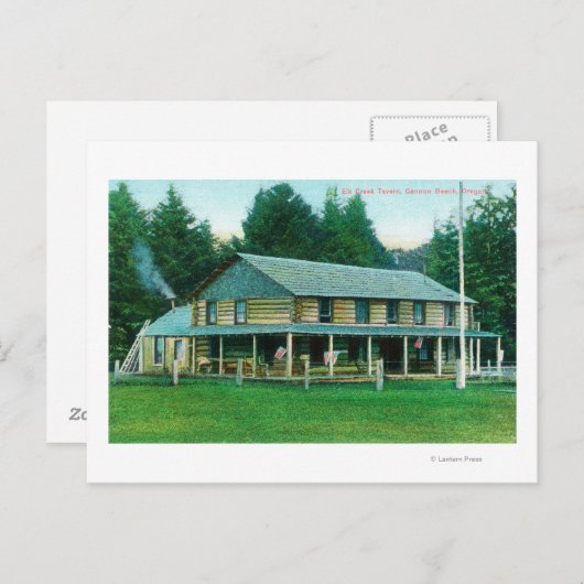 Carte Postale Vue extérieure de la taverne Elk Creek (Devant / Derrière)