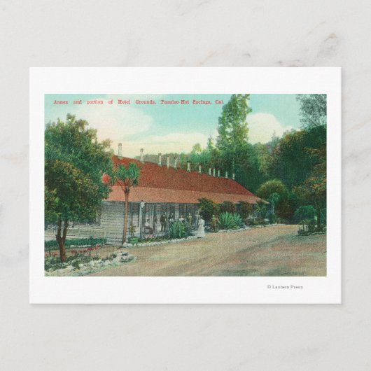 Carte Postale Vue extérieure de l'annexe et des jardins de l'hôt (Devant)