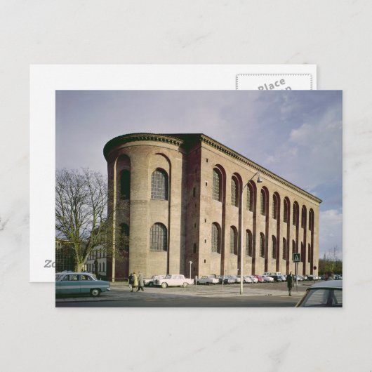 Carte Postale Vue extérieure de l'Aula Palatina, construit c.310 (Devant / Derrière)