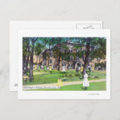 Carte Postale Vue extérieure de l'école de Washington (Devant / Derrière)