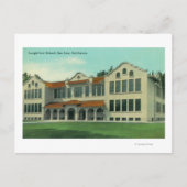 Carte Postale Vue extérieure de l'école Longfellow (Devant)