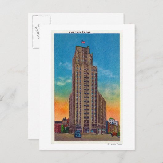 Carte Postale Vue extérieure de l'édifice de la tour d'état (Devant / Derrière)