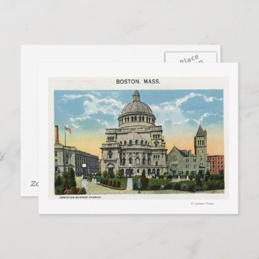 Carte Postale Vue extérieure de l'église de la science chrétienn (Devant / Derrière)