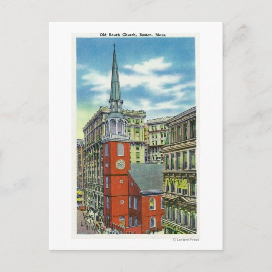 Carte Postale Vue extérieure de l'église Old South Church (Devant)