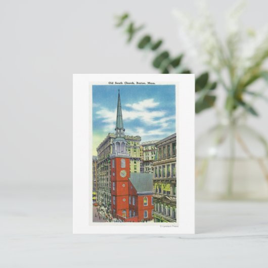 Carte Postale Vue extérieure de l'église Old South Church (Debout devant)