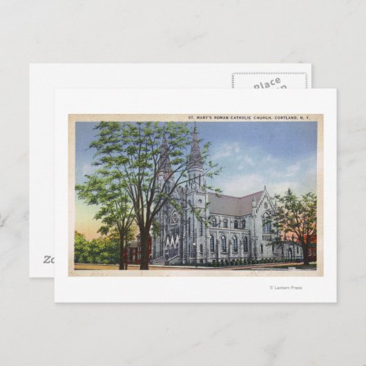 Carte Postale Vue extérieure de l'église Sainte-Marie (Devant / Derrière)