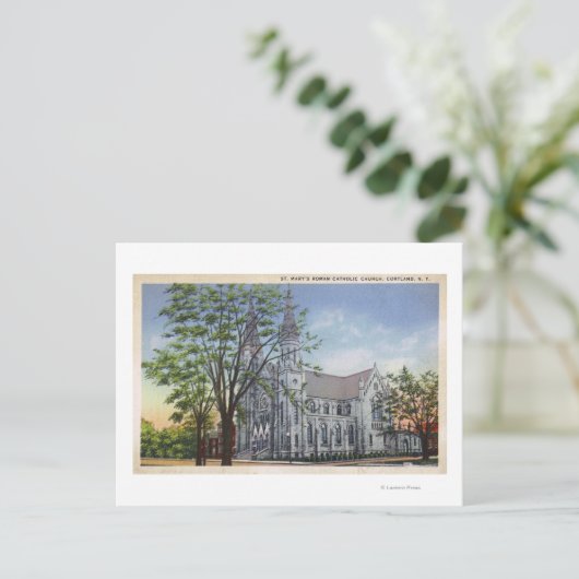 Carte Postale Vue extérieure de l'église Sainte-Marie (Debout devant)