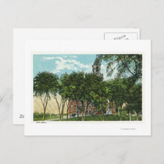 Carte Postale Vue extérieure de l'hôtel de ville 2 (Devant / Derrière)