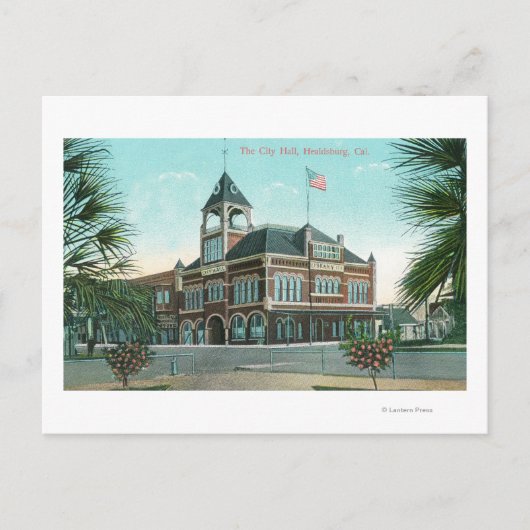Carte Postale Vue extérieure de l'hôtel de villeHealdsburg, CA (Devant)