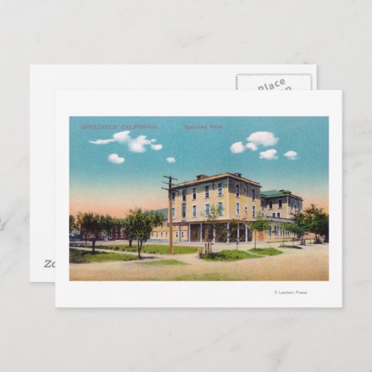 Carte Postale Vue extérieure de l'hôtel Spreckels (Devant / Derrière)