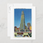 Carte Postale Vue extérieure de RCA Bldg, Rockefeller Center (Devant / Derrière)
