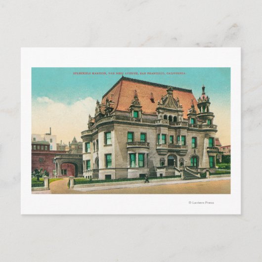 Carte Postale Vue extérieure de Spreckels Mansion, Van Ness (Devant)