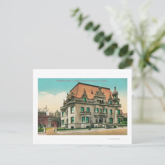 Carte Postale Vue extérieure de Spreckels Mansion, Van Ness (Debout devant)