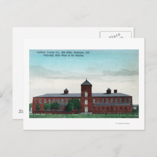 Carte Postale Vue extérieure des aciéries de soie Currier Co (Devant / Derrière)