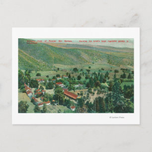 Carte Postale Vue extérieure des sources thermales et jardins de