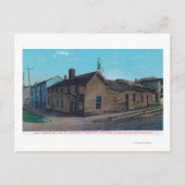 Carte Postale Vue extérieure du 1er Bldg en bois en Californie (Devant)