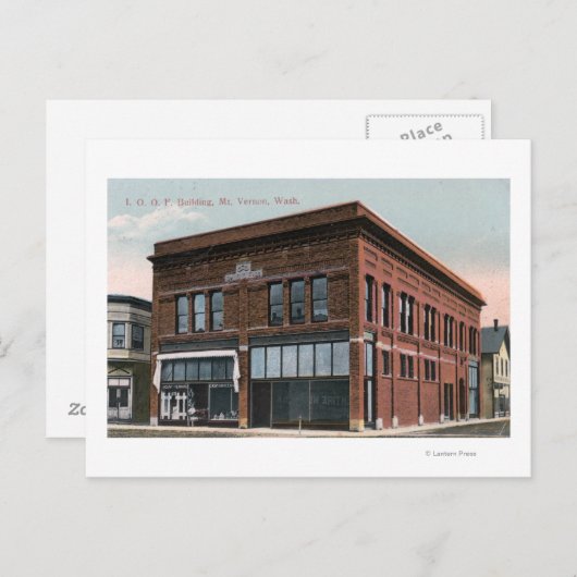 Carte Postale Vue extérieure du bâtiment IOOF (Devant / Derrière)