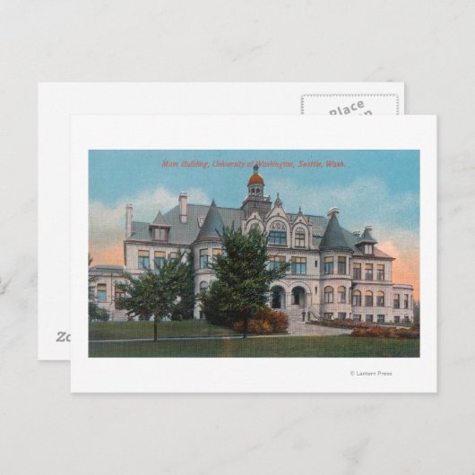 Carte Postale Vue extérieure du bâtiment principal de l'Universi (Devant / Derrière)