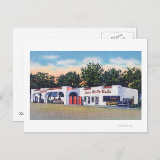 Carte Postale Vue extérieure du Camp Walla Walla (Devant / Derrière)