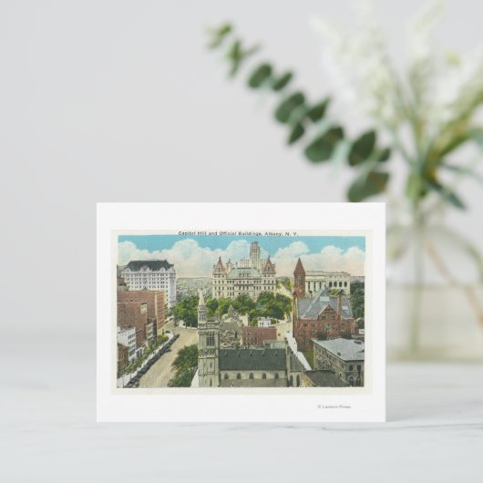 Carte Postale Vue extérieure du Capitol Hill et bâtiments offici (Debout devant)