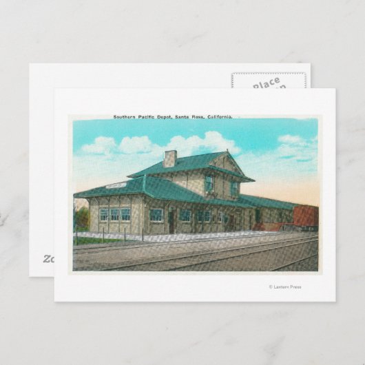 Carte Postale Vue extérieure du dépôt du Pacifique Sud 3 (Devant / Derrière)